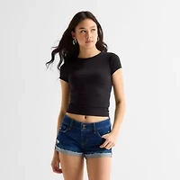 Arizona Womens Juniors Round Neck Short Sleeve T-Shirt