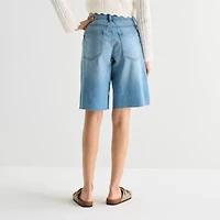 Arizona Womens Low Rise Juniors Denim Short