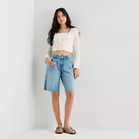 Arizona Womens Low Rise Juniors Denim Short