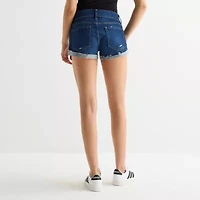 Arizona Womens Low Rise Juniors Denim Short
