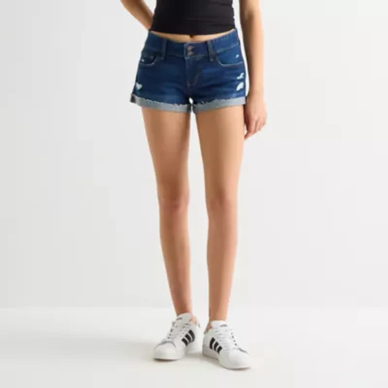Arizona Womens Low Rise Juniors Denim Short