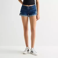 Arizona Womens Low Rise Juniors Denim Short