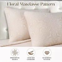 SUPERIOR® Enzy Floral Matelasse Textured Woven Bedspread