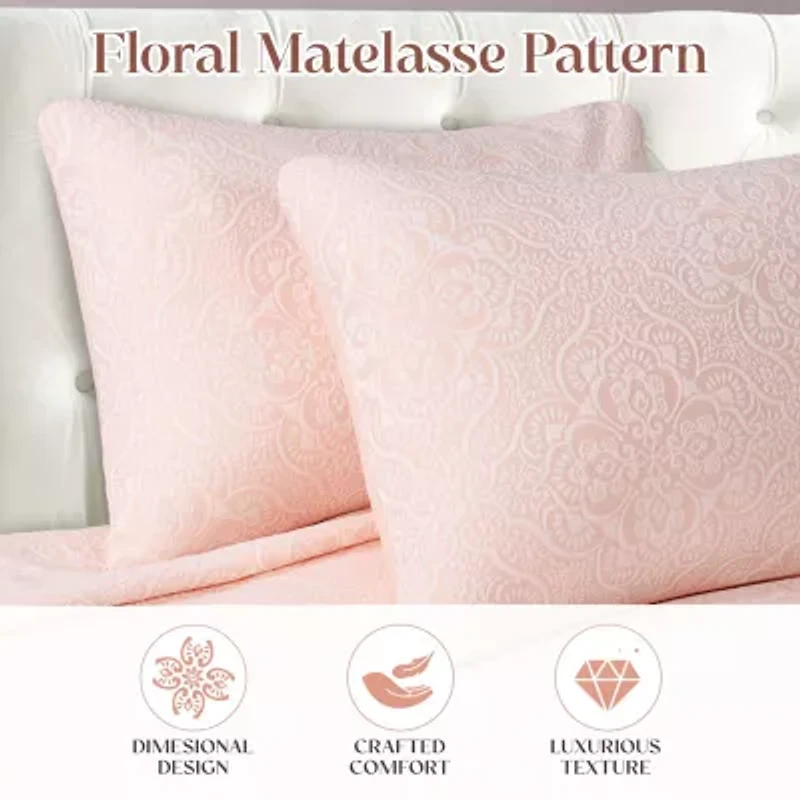 SUPERIOR® Enzy Floral Matelasse Textured Woven Bedspread