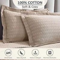 SUPERIOR® Calvert Cotton Lattice Geometric Jacquard Bedspread