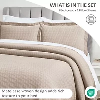 SUPERIOR® Calvert Cotton Lattice Geometric Jacquard Bedspread