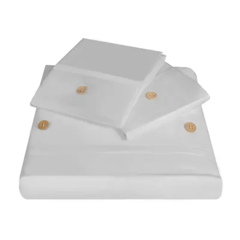 SUPERIOR® Gina Organic Percale Crisp Breathable Reversible Duvet Cover