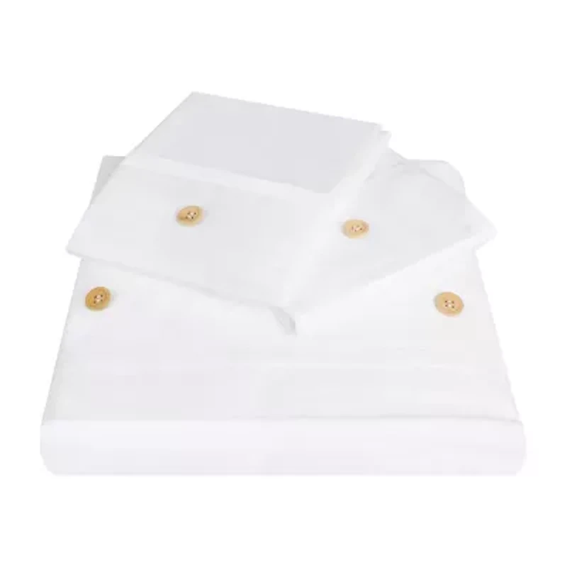 SUPERIOR® Gina Organic Percale Crisp Breathable Reversible Duvet Cover