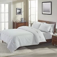 SUPERIOR® Gina Organic Percale Crisp Breathable Reversible Duvet Cover