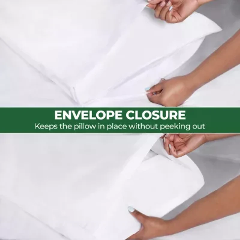 SUPERIOR® Gina Organic Percale Crisp Breathable Reversible Duvet Cover