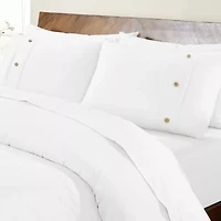 SUPERIOR® Gina Organic Percale Crisp Breathable Reversible Duvet Cover
