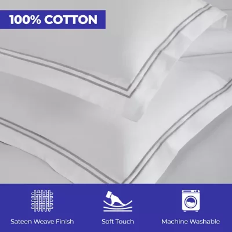 SUPERIOR® Fieldstone Cotton Embroidered Texture Duvet Cover