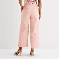 Liz Claiborne Womens Wide Leg Mid Rise Trouser