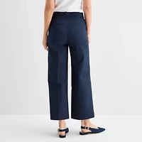 Liz Claiborne Womens Wide Leg Mid Rise Trouser