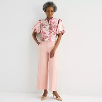 Liz Claiborne Womens Wide Leg Mid Rise Trouser