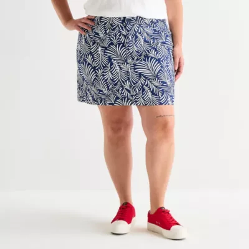 St. John's Bay Womens Cotton Blend Skort