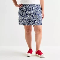 St. John's Bay Womens Cotton Blend Skort