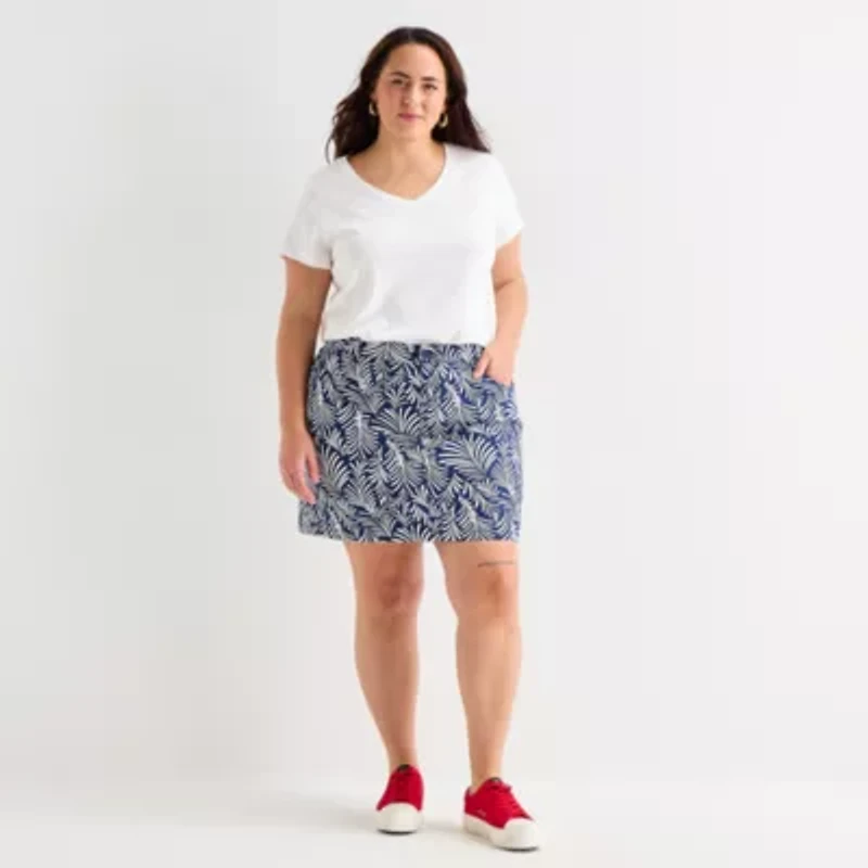 St. John's Bay Womens Cotton Blend Skort