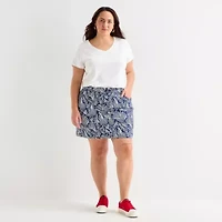 St. John's Bay Womens Cotton Blend Skort
