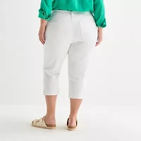 St. John's Bay Womens Plus Mid Rise Capri Jean