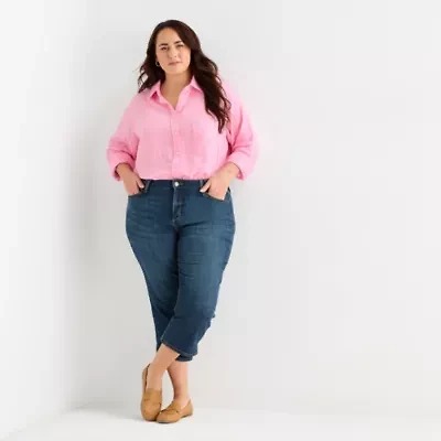 St. John's Bay Womens Plus Capri Jean