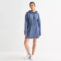 Xersion Womens French Terry Long Sleeve Sweatshirt Dress