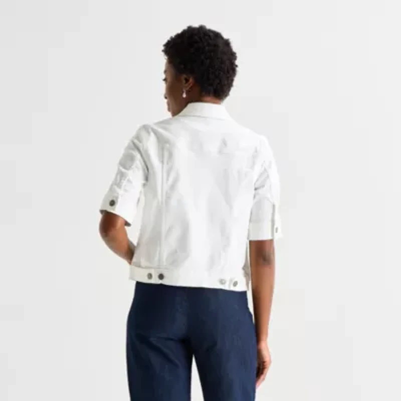 St. John's Bay Womens Denim Lightweight Jacket