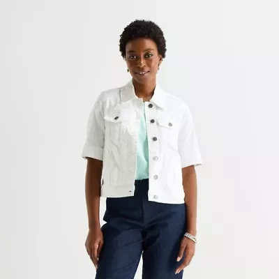 St. John's Bay Womens Denim Lightweight Jacket