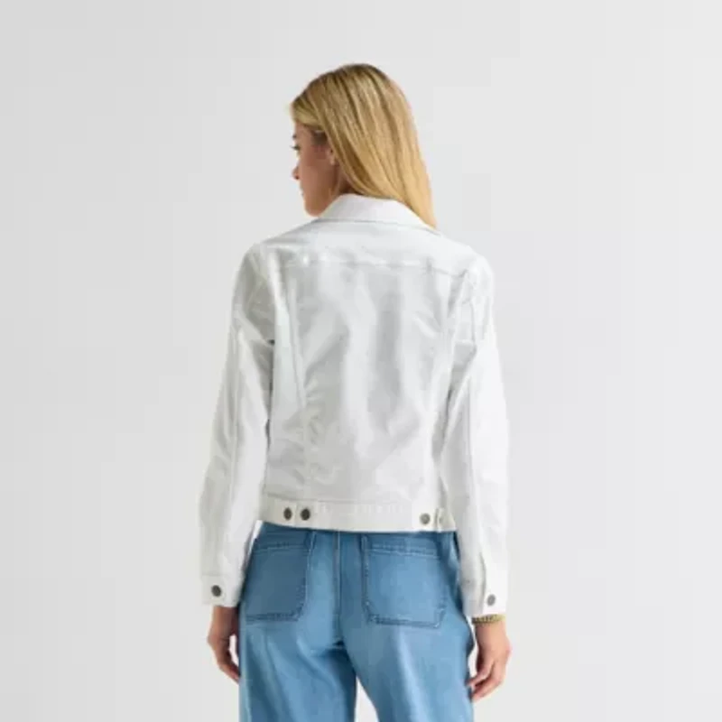 St. John's Bay Womens Denim Lightweight Jacket