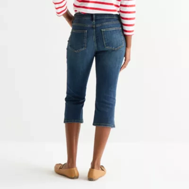 St. John's Bay Womens Mid Rise Capri Jean