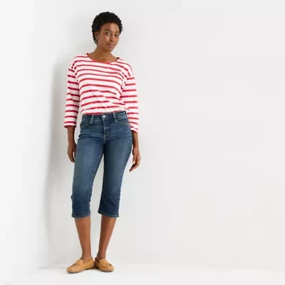 St. John's Bay Womens Mid Rise Capri Jean