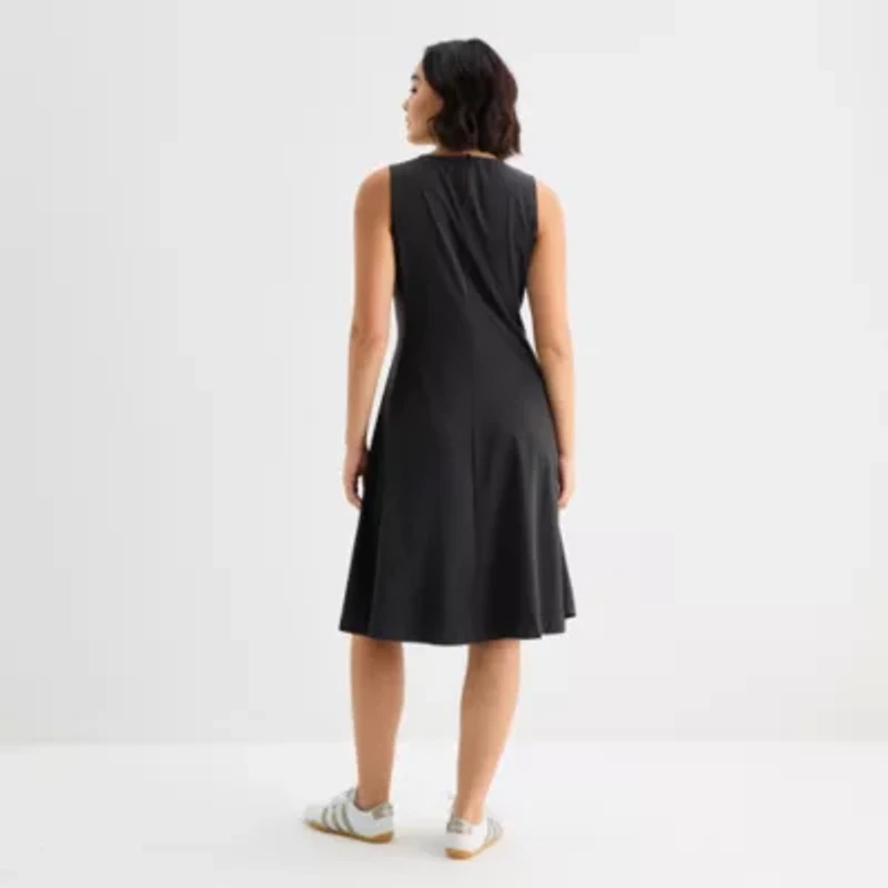 Stylus Womens Midi Fit + Flare Dress