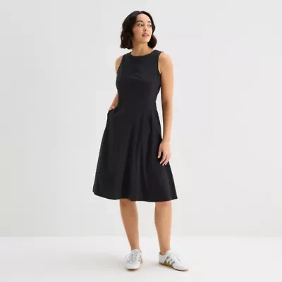 Stylus Womens Midi Fit + Flare Dress