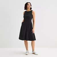Stylus Womens Midi Fit + Flare Dress