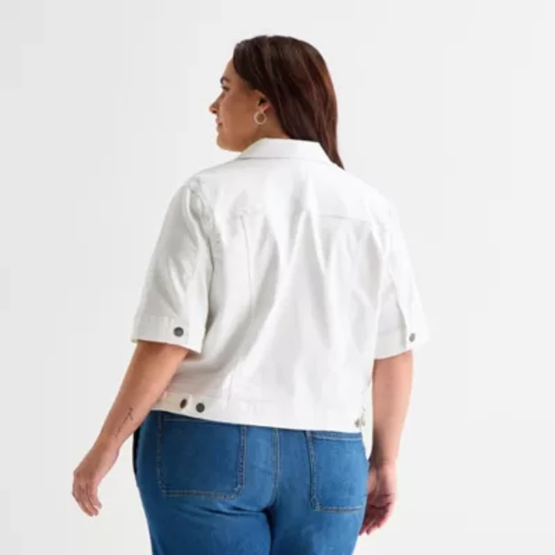 St. John's Bay Womens Denim Lightweight Jacket