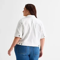 St. John's Bay Womens Denim Lightweight Jacket