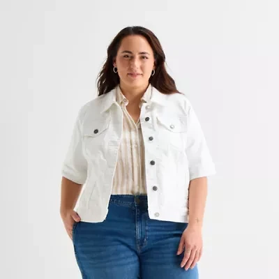 St. John's Bay Womens Denim Lightweight Jacket