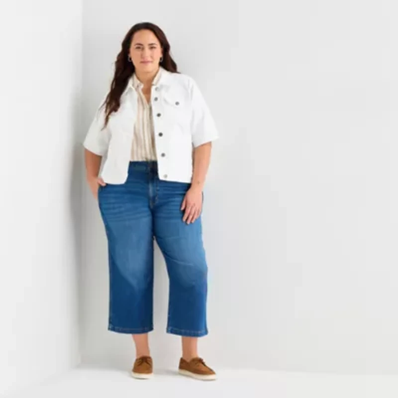 St. John's Bay Womens Denim Lightweight Jacket