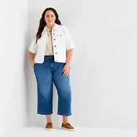 St. John's Bay Womens Denim Lightweight Jacket