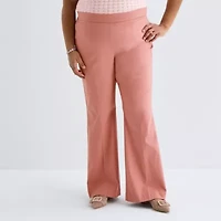 Liz Claiborne Lisa Womens Plus Flare Pull-On Pant