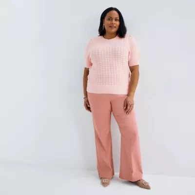 Liz Claiborne Lisa Womens Plus Flare Pull-On Pant