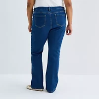 Liz Claiborne Womens Plus Mid Rise Bootcut Jean
