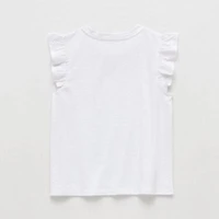 Thereabouts Little & Big Kid Girls Crew Neck Short Sleeve Embroidered T-Shirt