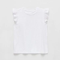 Thereabouts Little & Big Kid Girls Crew Neck Short Sleeve Embroidered T-Shirt