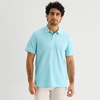 St. John's Bay Premium Stretch Mens Classic Fit Short Sleeve Polo Shirt