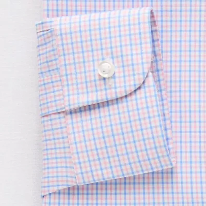 Stafford Mens Regular Fit Easy-on + Easy-off Sensory Friendly Adaptive Stretch Fabric Wrinkle Free Long Sleeve Dress Shirt