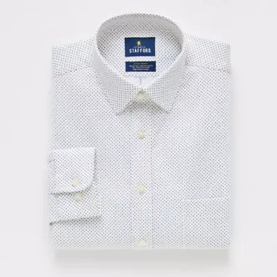 Stafford Sweat Repel Advanced Performance Mens Regular Fit Long Sleeve Dress Shirt
