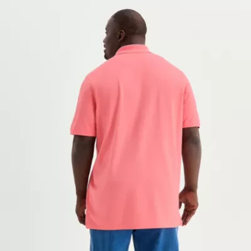 St. John's Bay Premium Stretch Big and Tall Mens Classic Fit Short Sleeve Polo Shirt