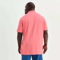 St. John's Bay Premium Stretch Big and Tall Mens Classic Fit Short Sleeve Polo Shirt