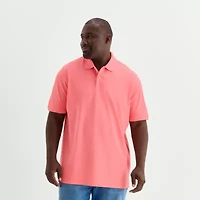 St. John's Bay Premium Stretch Big and Tall Mens Classic Fit Short Sleeve Polo Shirt